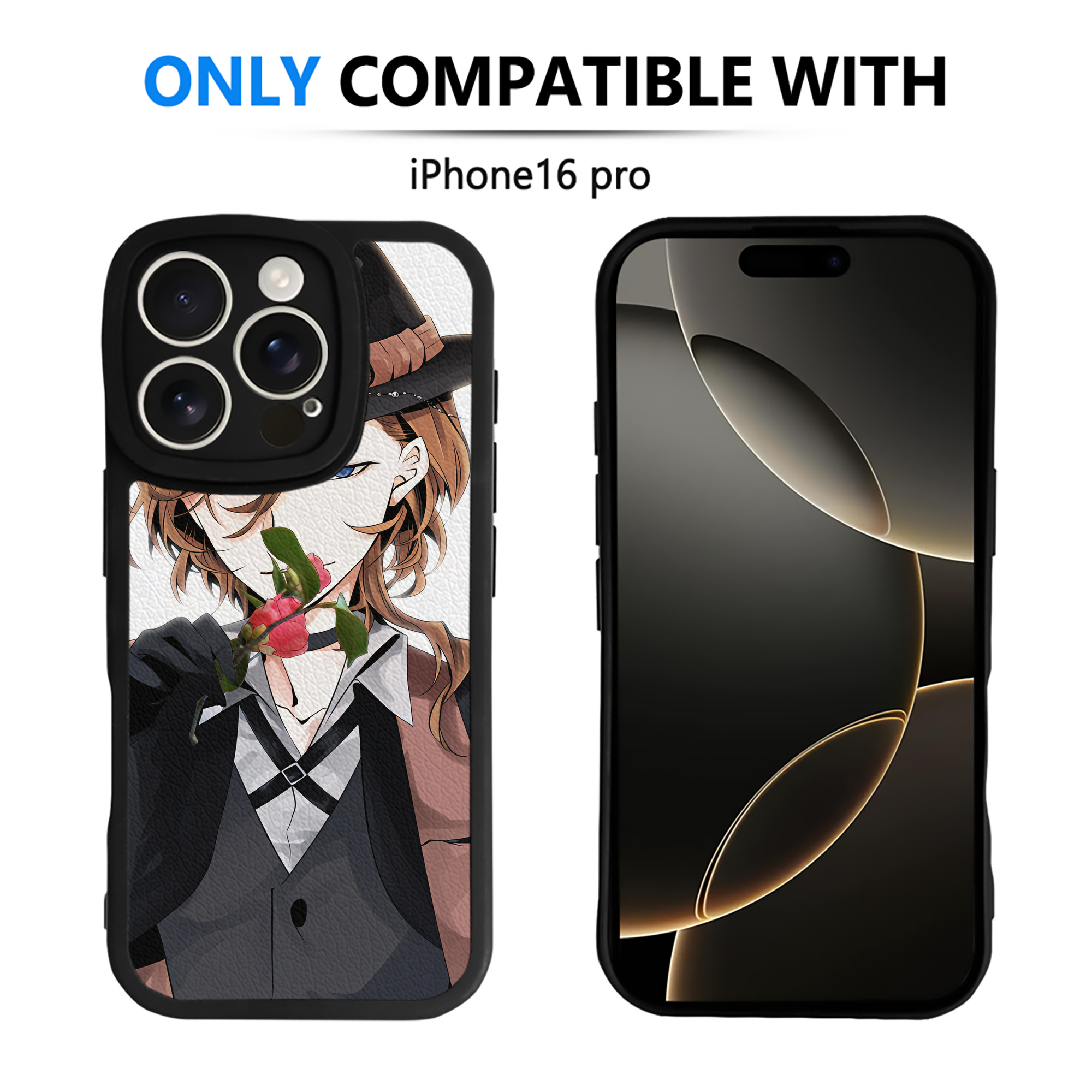 （画像用） 文豪ストレイドッグス Bungo Stray Dogs 【iPhone 16シリーズ対応】シリコンスマホケース（レザー調） 材質：シリコン